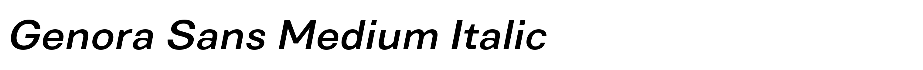 Genora Sans Medium Italic
